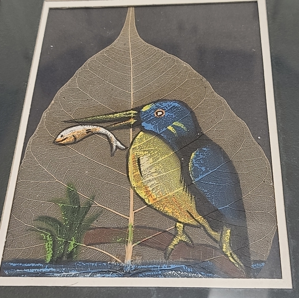Vintage Painting on Peepal leaf